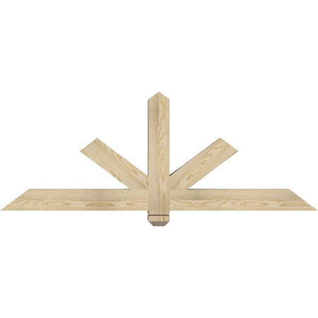 Ekena Millwork Kennewick Rough Sawn Timber Gable Bracket, Douglas Fir, 60"W x 22"H x 4"D x 4"F, 9/12 Pitch GBW060X22X0404KEN00RDF